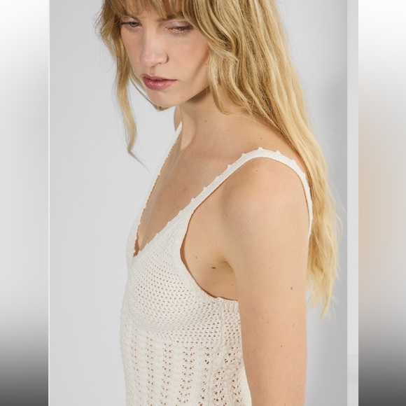 Aritzia Wilfred Evie Ivory Crochet Dress- Size Medium - Picture 3 of 9